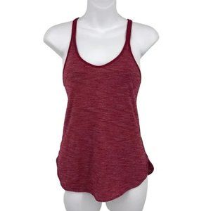 Lululemon What The Sport Singlet II Tank Size 4 Ruched Racerback Split Strap Red